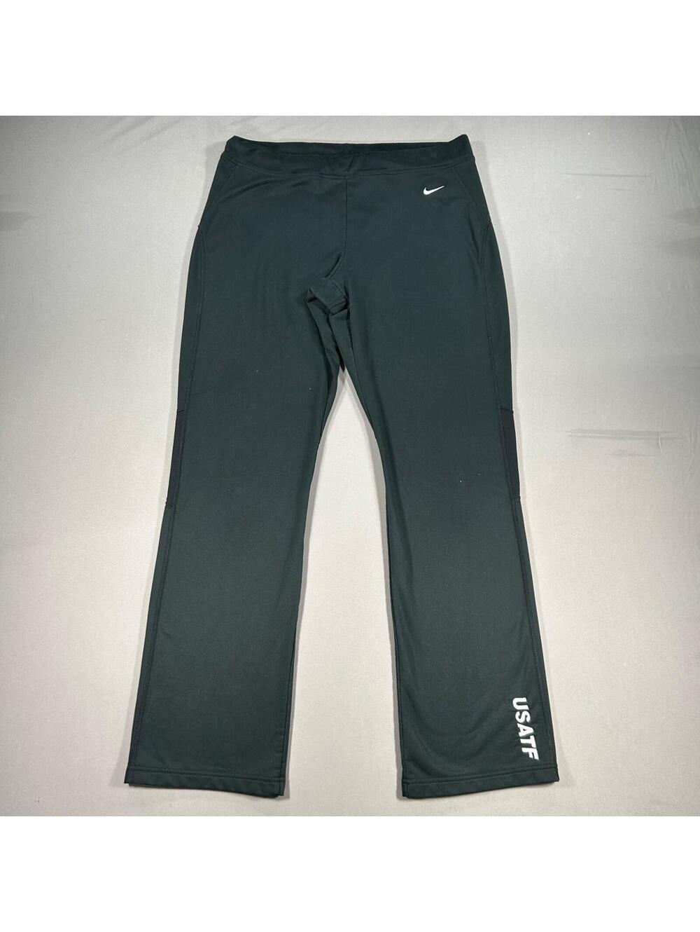 Nike Pants USATF Black Spellout Sweatpants Joggers Sz Medium